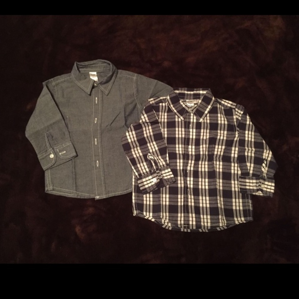 2/25$ George dress shirts. 12-18m